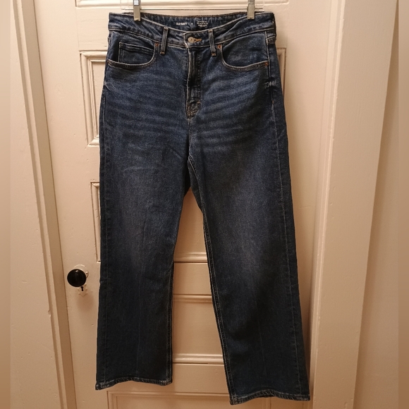 Old Navy Extra High Rise Sky-Hi Wide Leg Jeans, Sz 10 - Picture 1 of 7